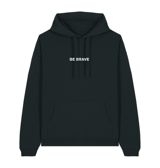 Black Printed Hoody Front