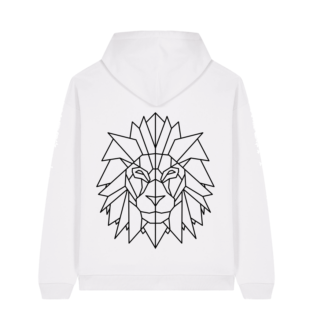 White Printed Hoody Back