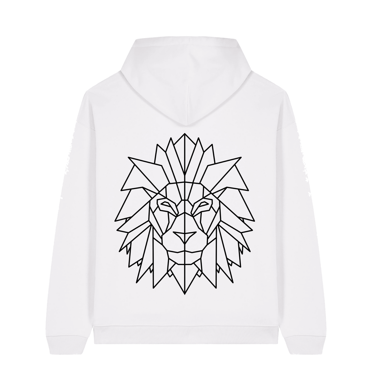 White Printed Hoody Back