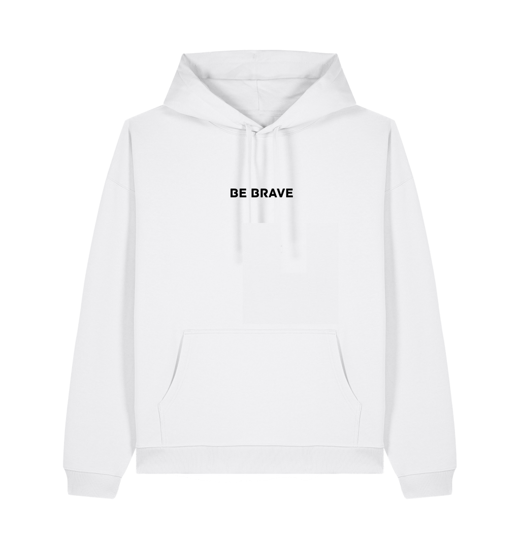 White Printed Hoody Front