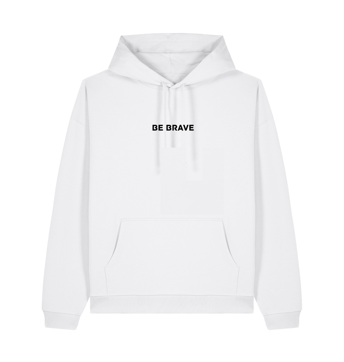 White Printed Hoody Front