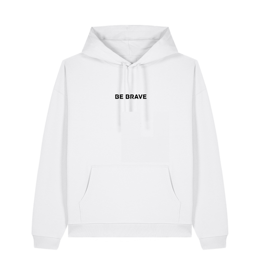 White Printed Hoody Front