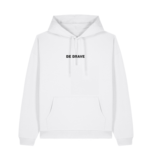 White Printed Hoody Front