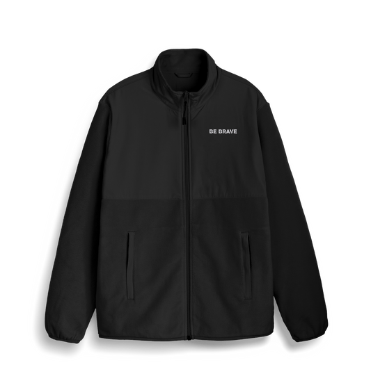 Black Recycled Printed Sweater Front