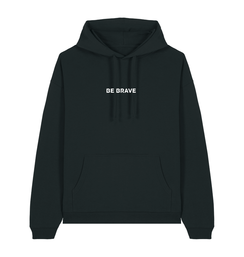 Black Printed Hoody Front