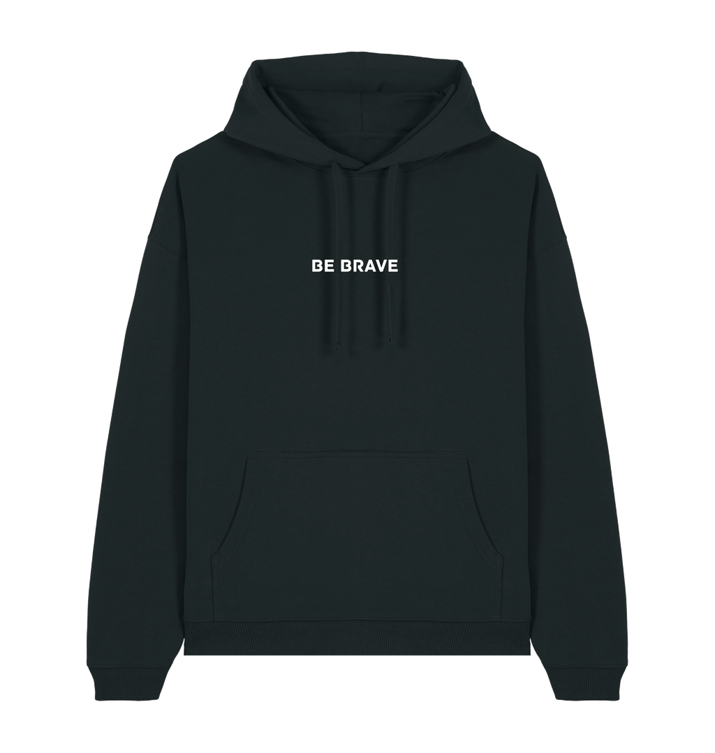 Black Printed Hoody Front