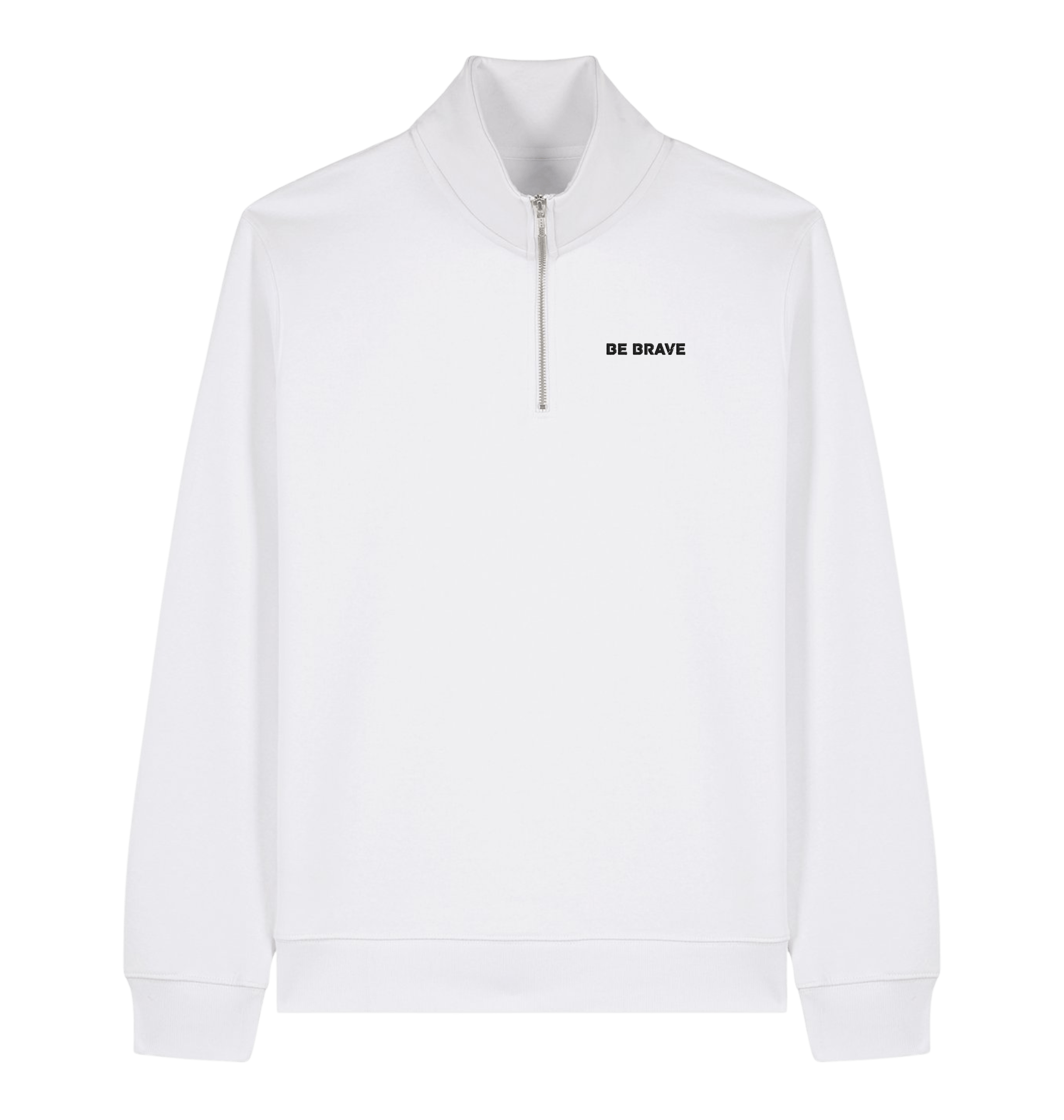 White Zip hoody Front