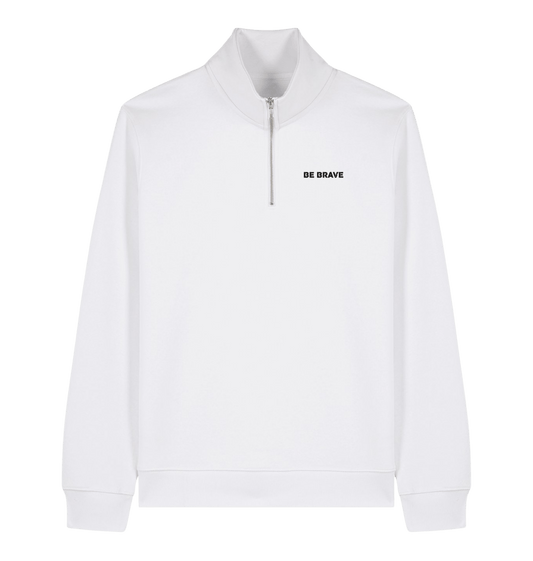 White Zip hoody Front