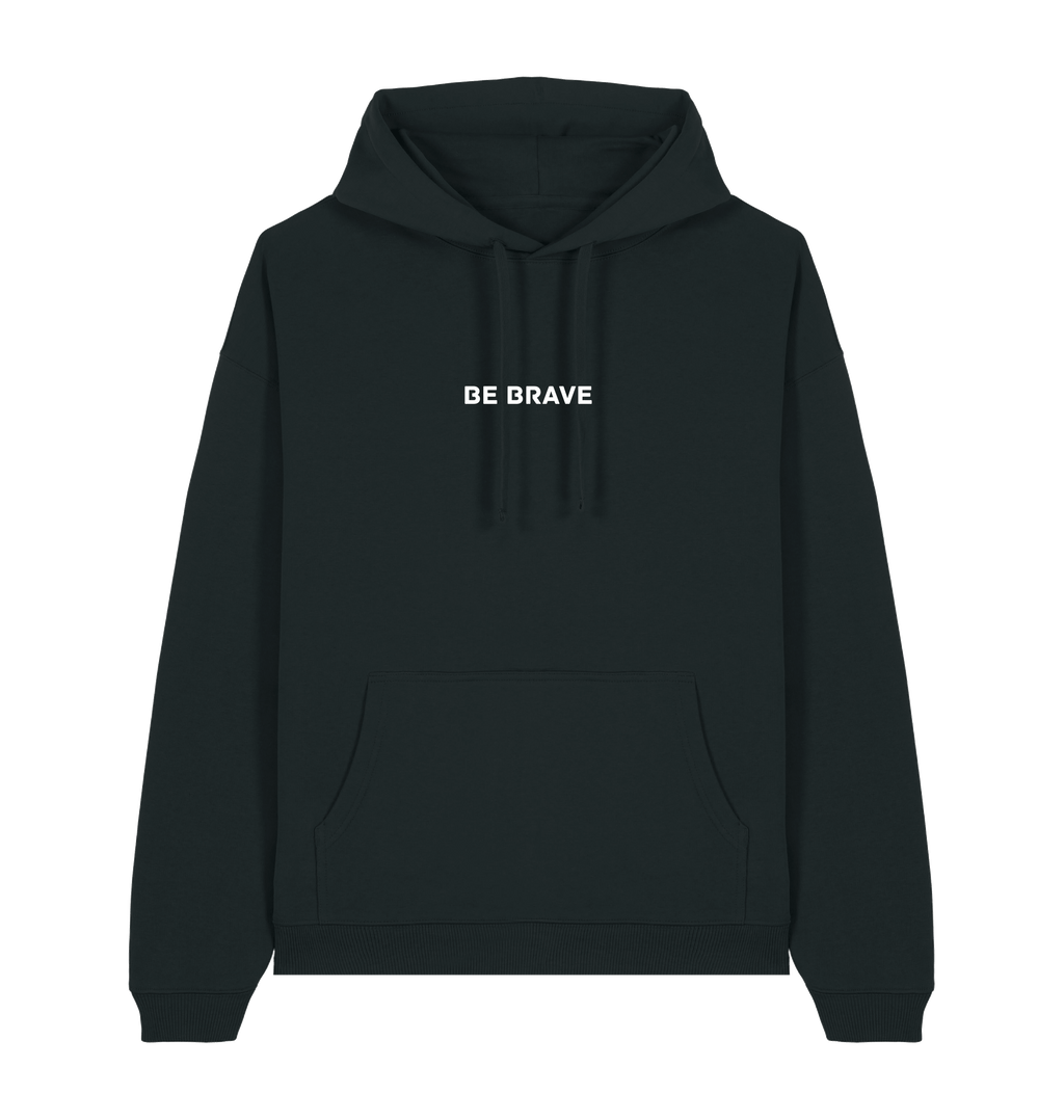 Black Printed Hoody Front