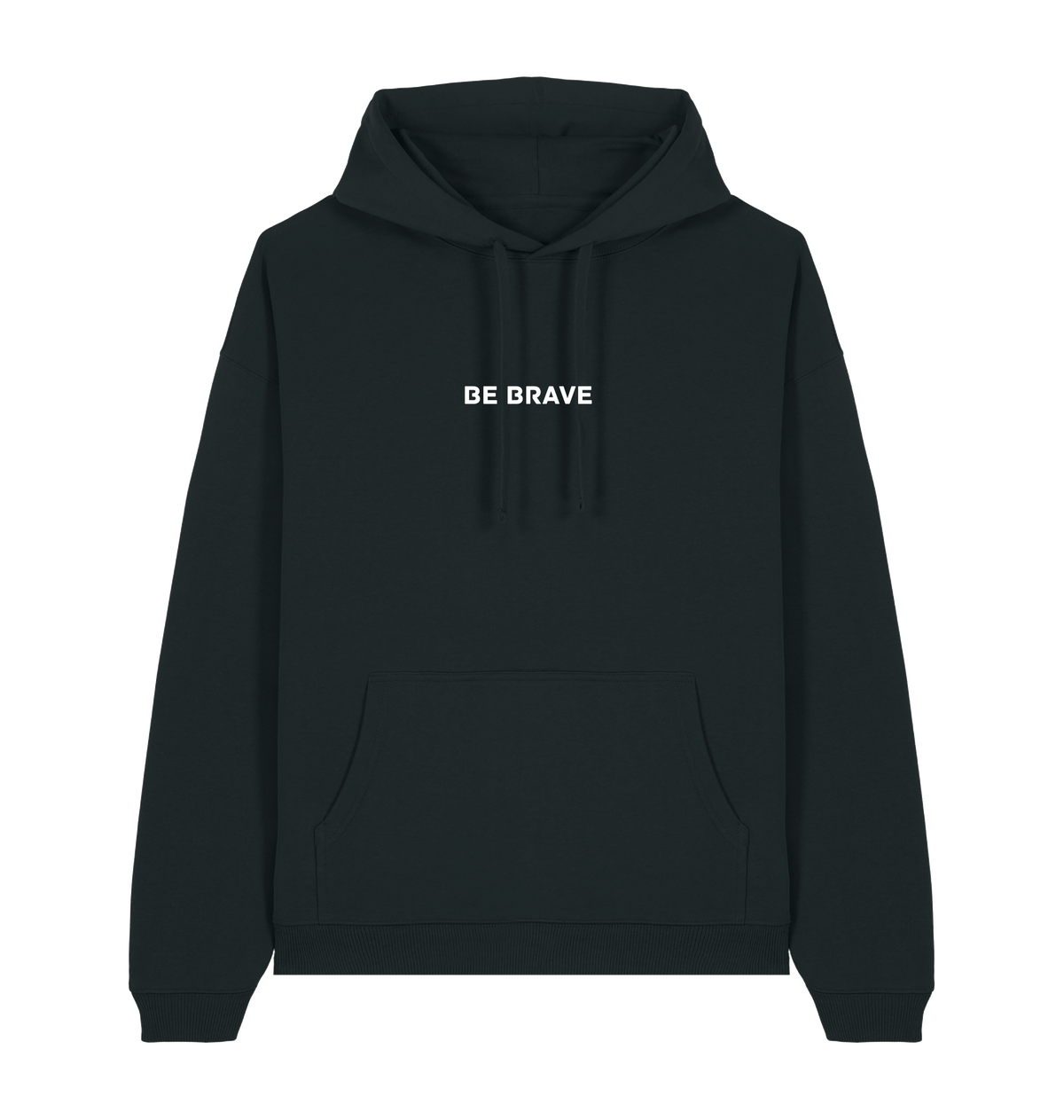 Black Printed Hoody Front