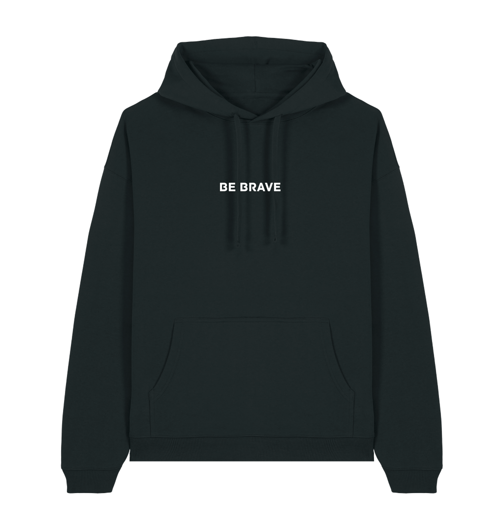 Black Printed Hoody Front
