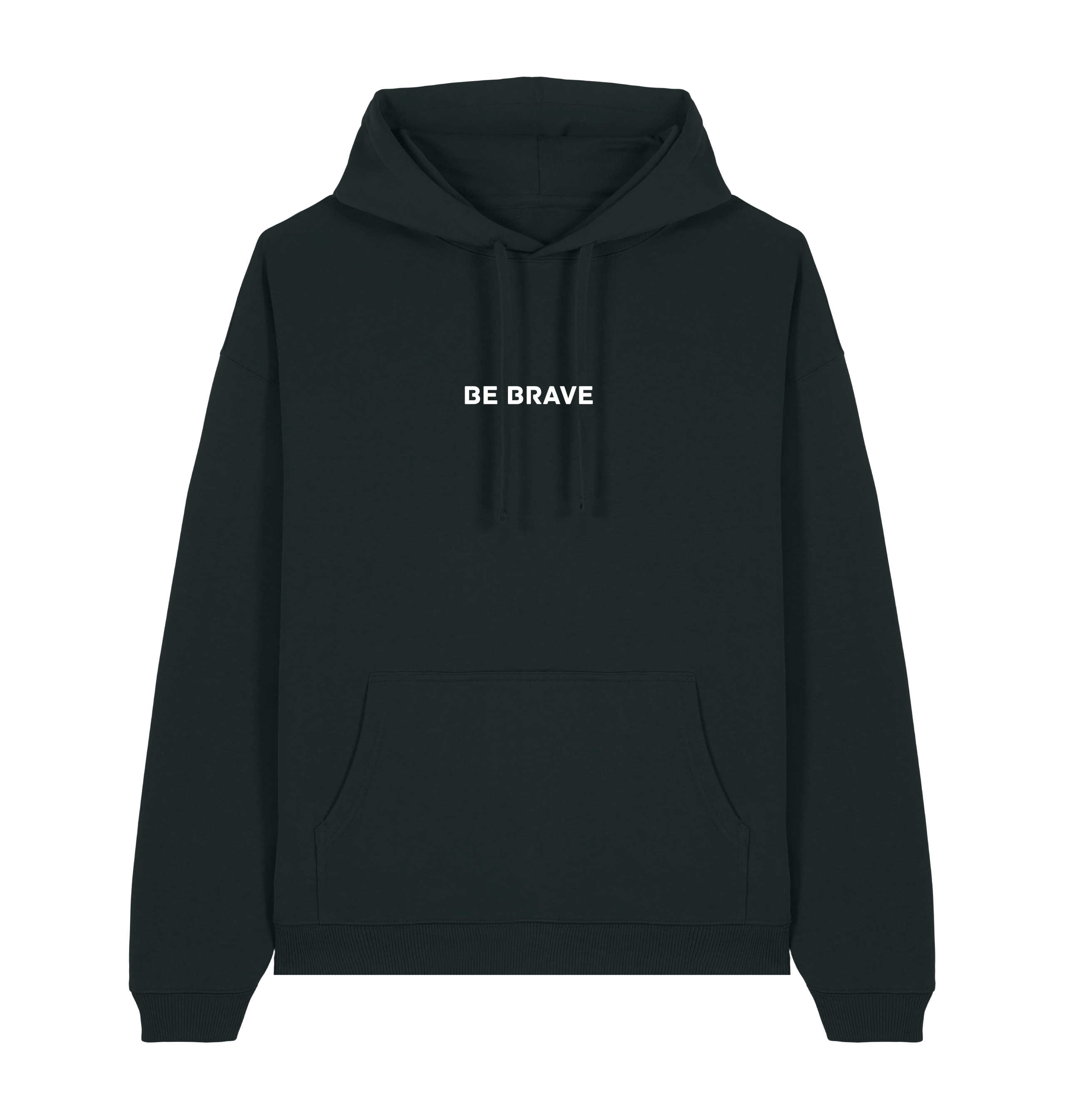Black Printed Hoody Front
