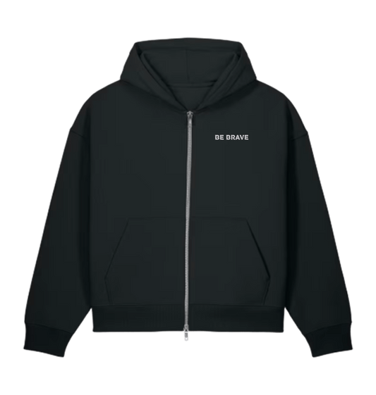 Black Zip hoody Front
