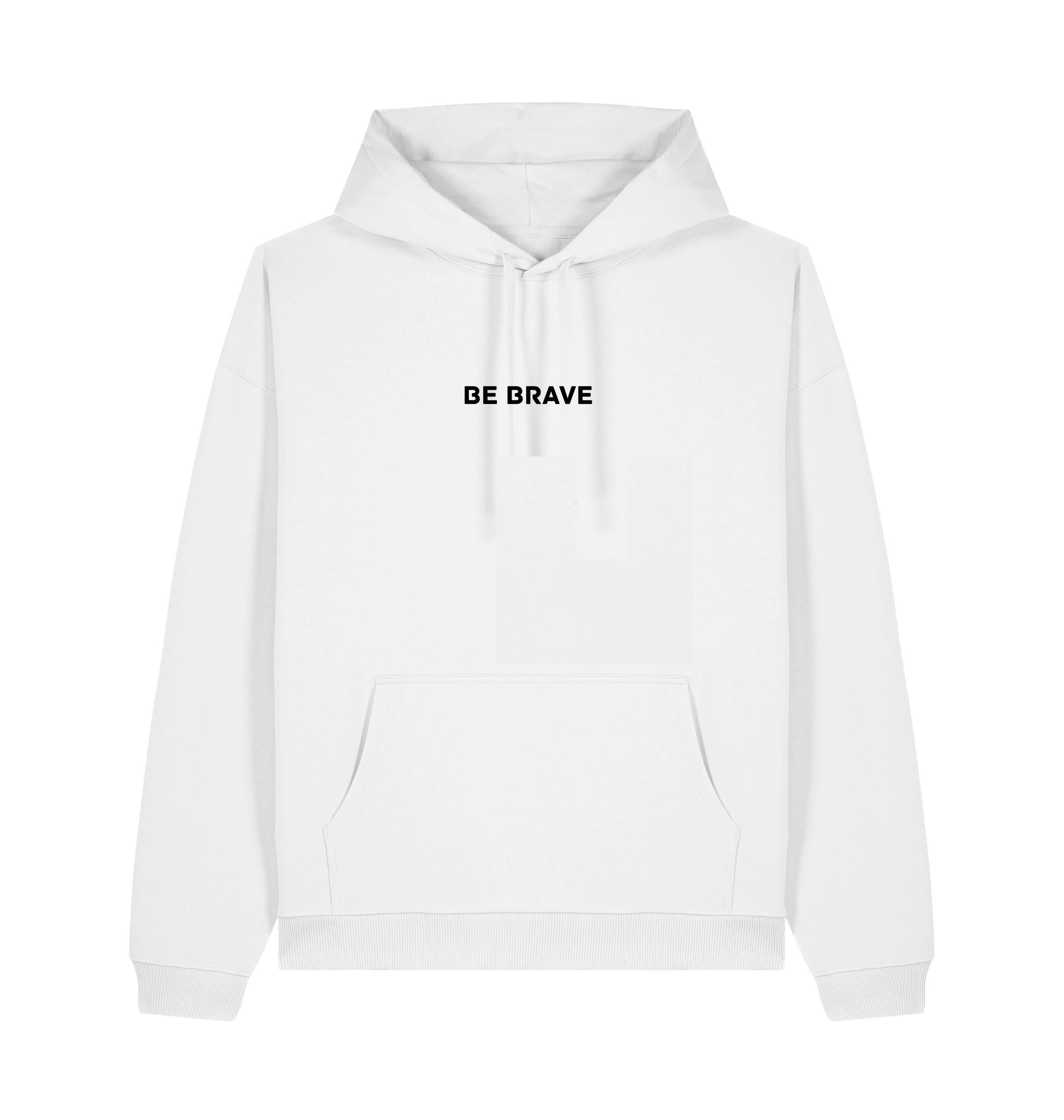 White Printed Hoody Front