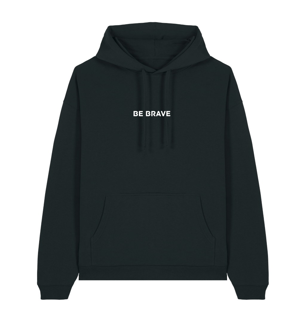 Black Printed Hoody Front