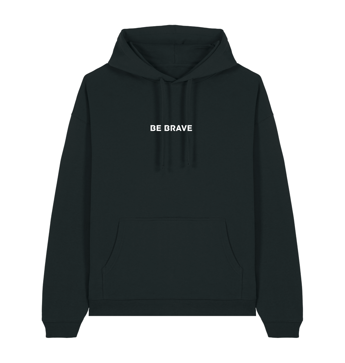 Black Printed Hoody Front