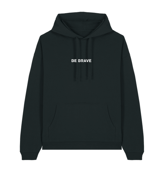 Black Printed Hoody Front
