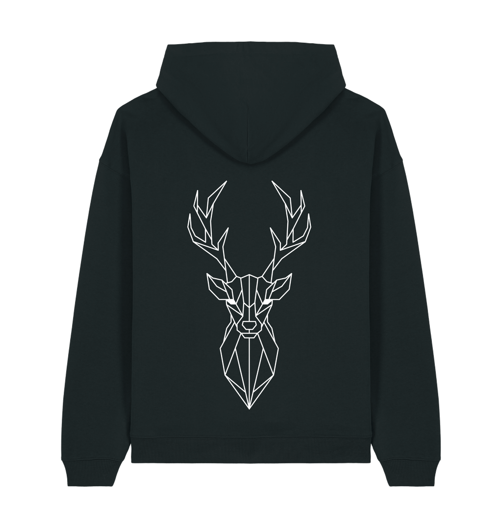 Black Printed Hoody Back