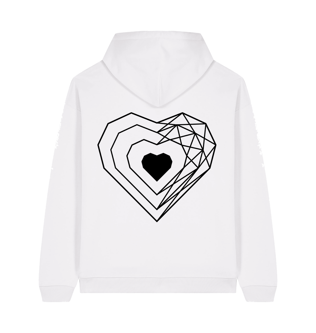 White Printed Hoody Back