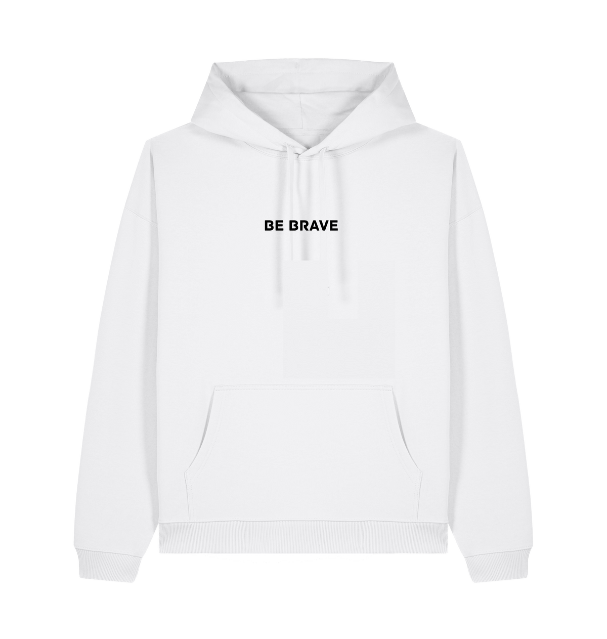 White Printed Hoody Front