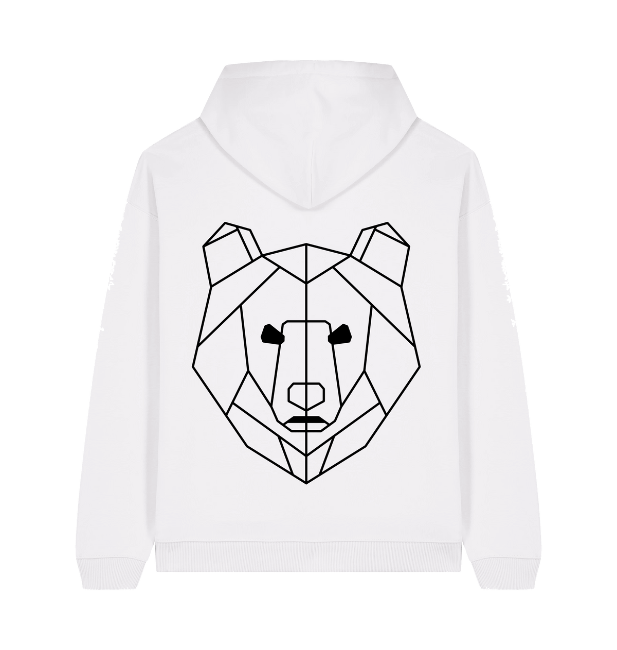 White Printed Hoody Back
