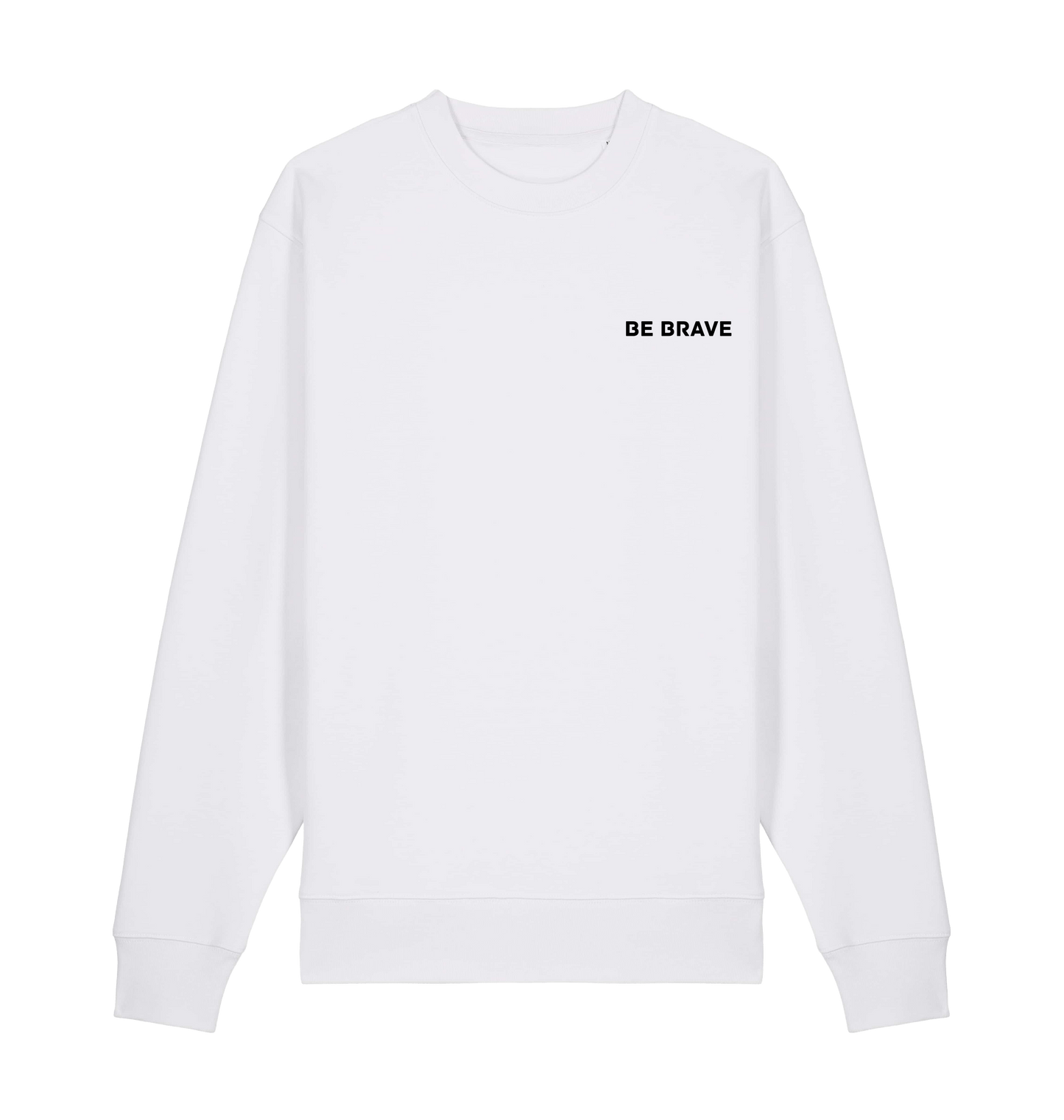 White Printed Sweater Front