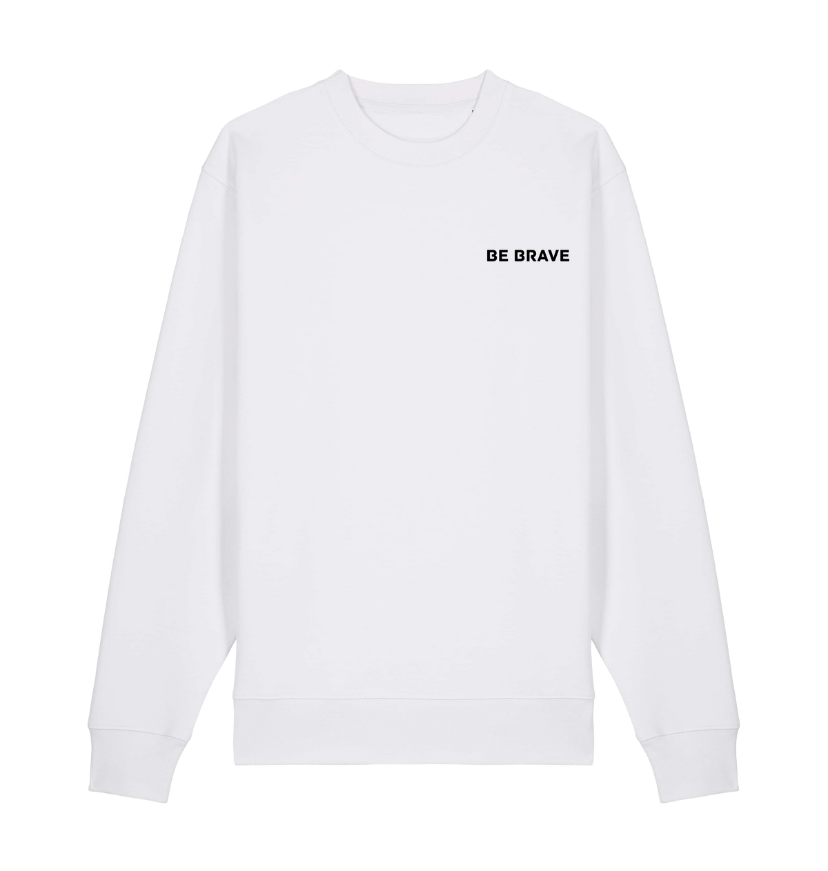 White Printed Sweater Front
