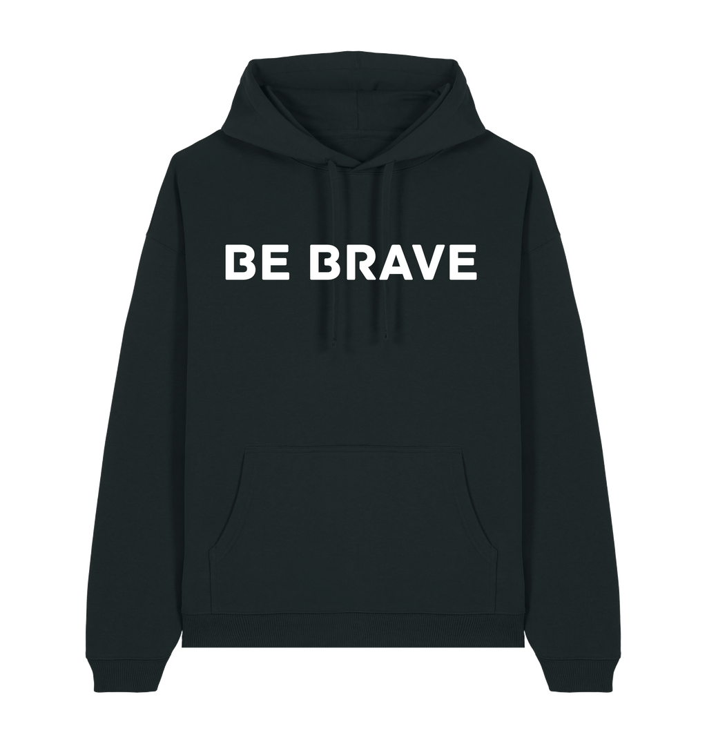 Black Printed Hoody Front