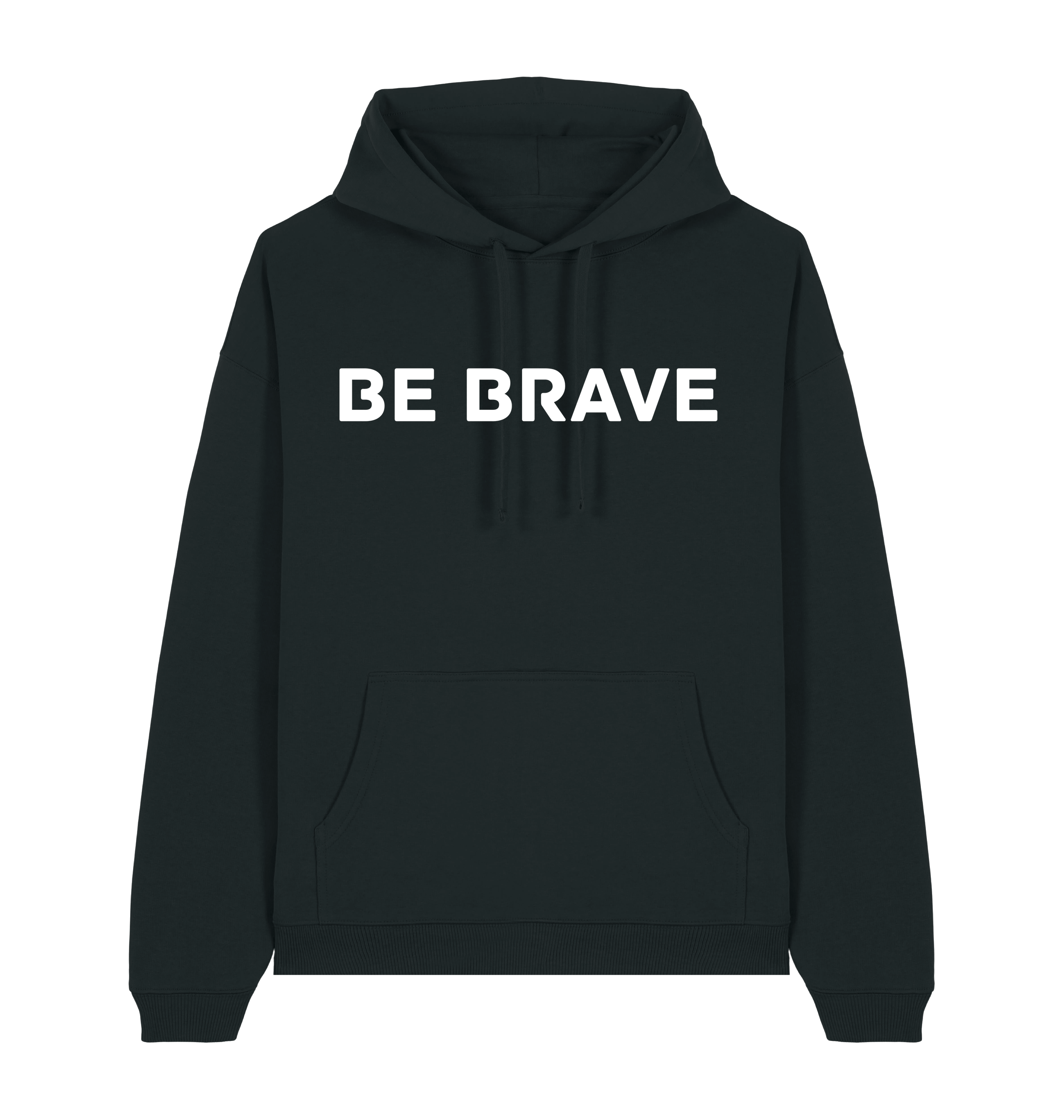 Black Printed Hoody Front