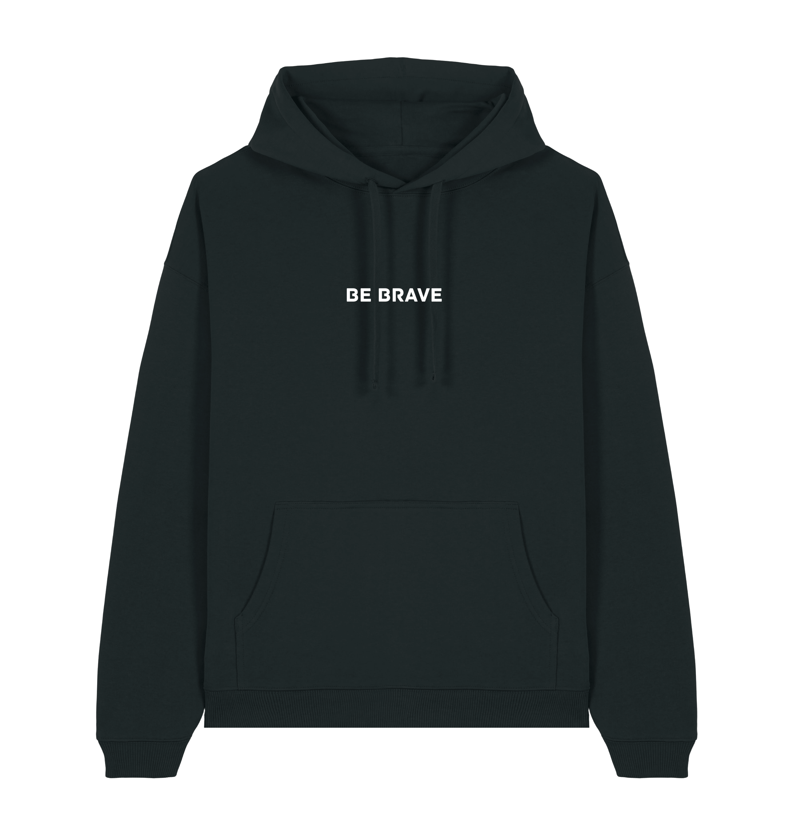 Black Printed Hoody Front