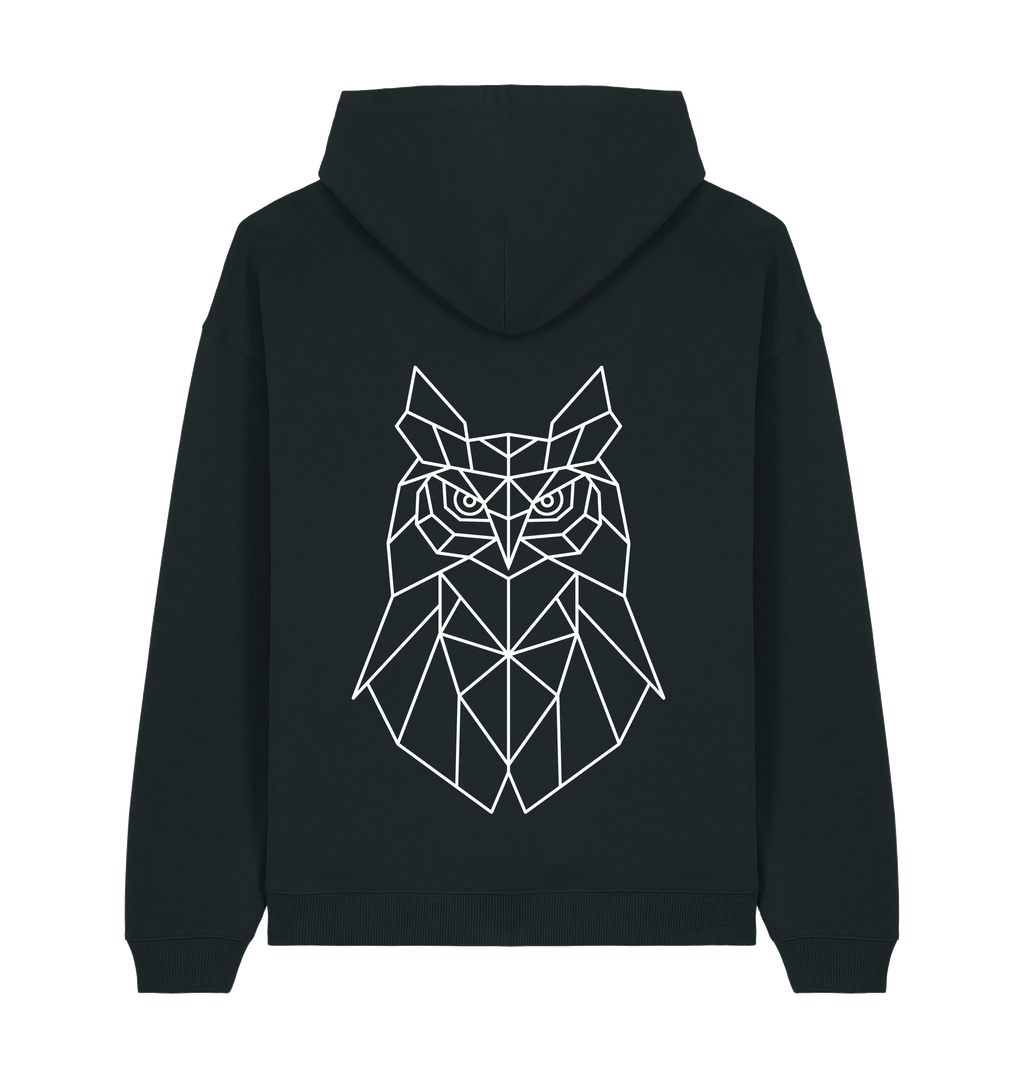 Black Printed Hoody Back