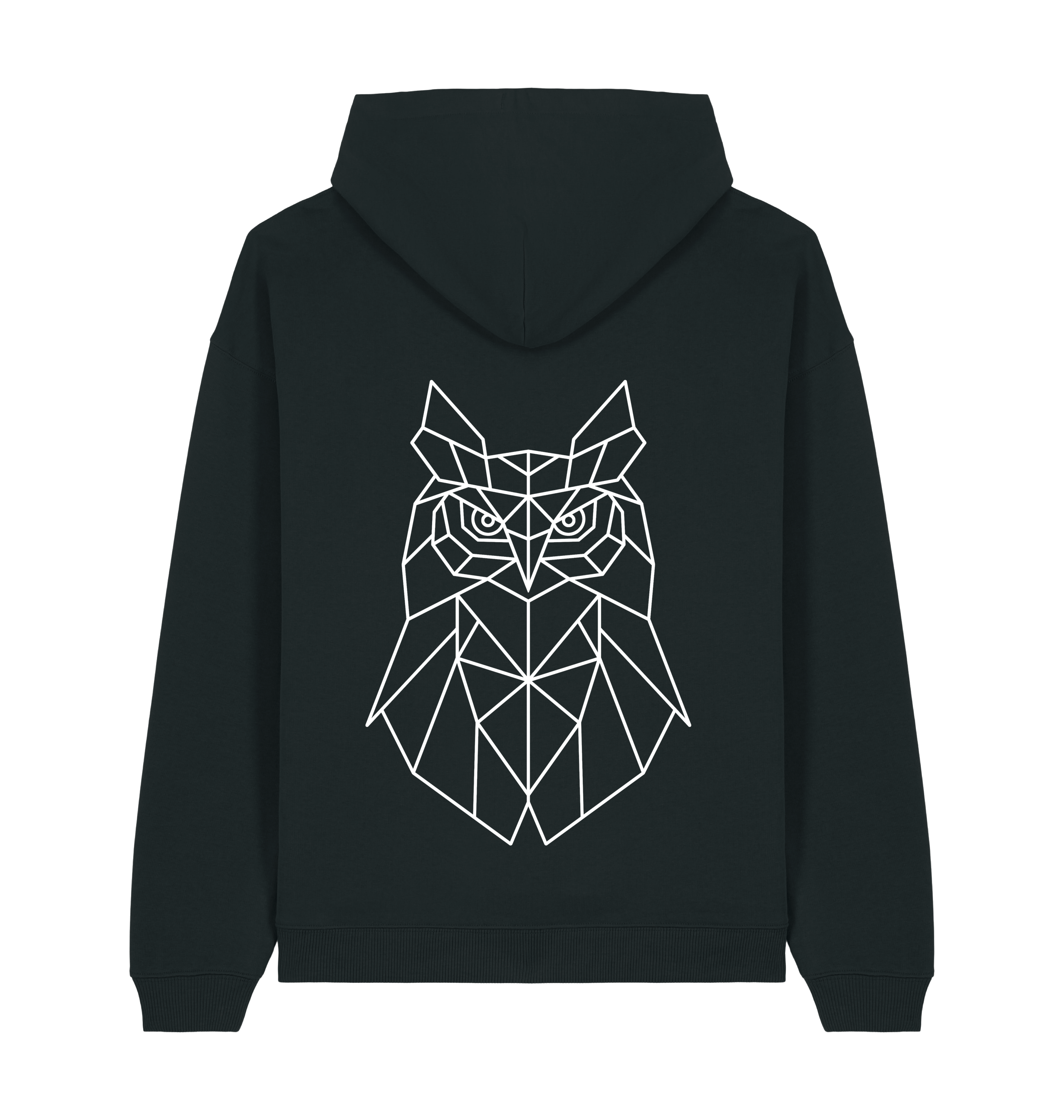 Black Printed Hoody Back
