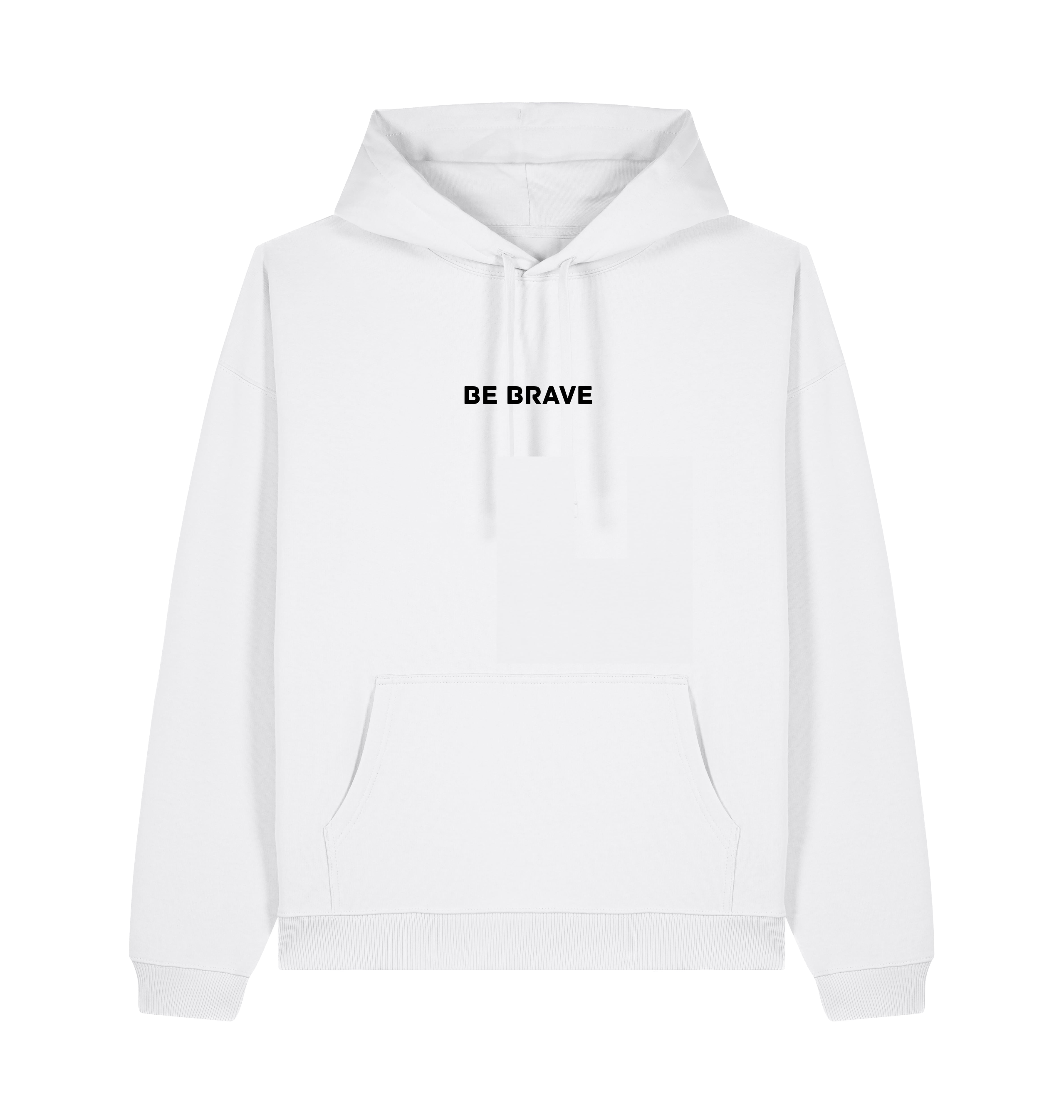 White Printed Hoody Front