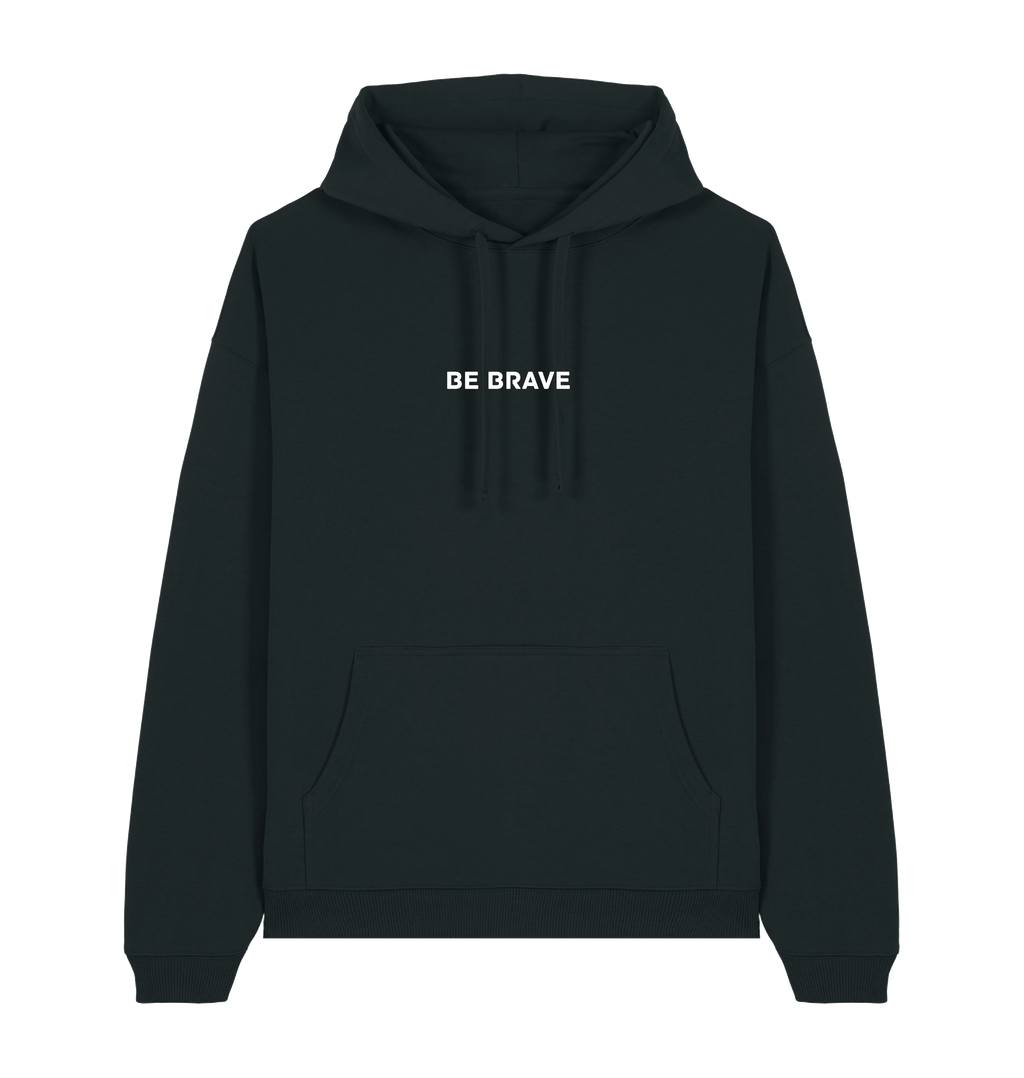 Black Printed Hoody Front