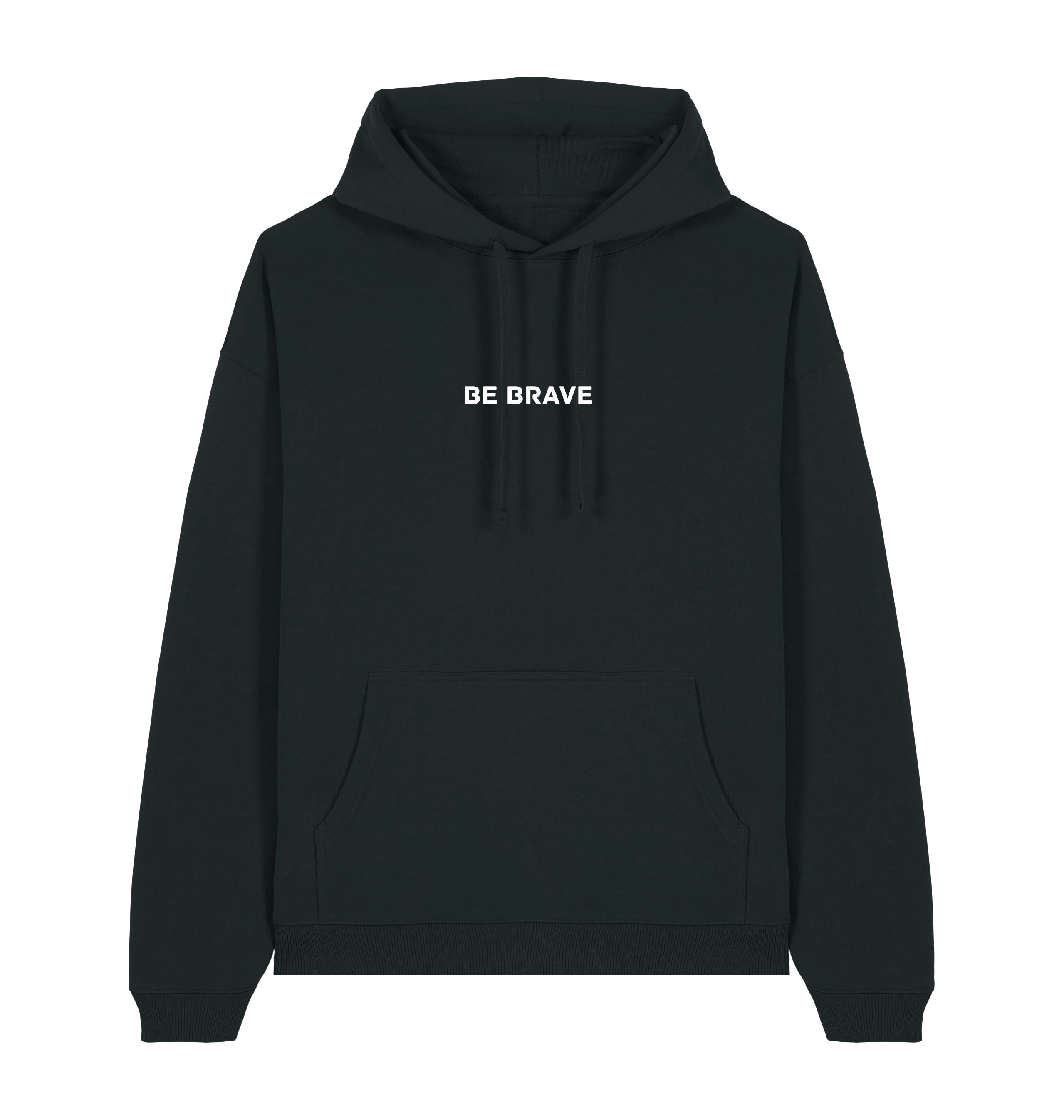 Black Printed Hoody Front