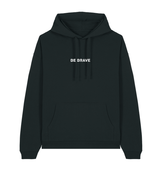 Black Printed Hoody Front