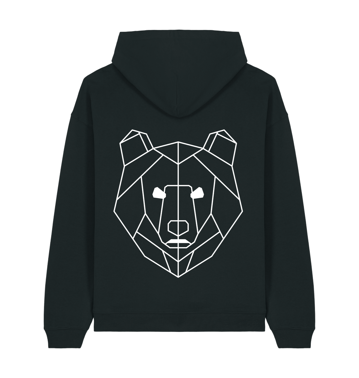 Black Printed Hoody Back