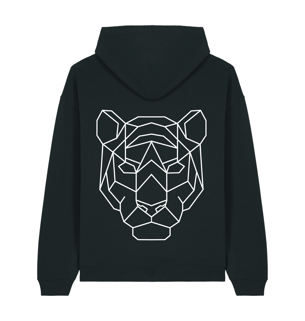 Black Printed Hoody Back