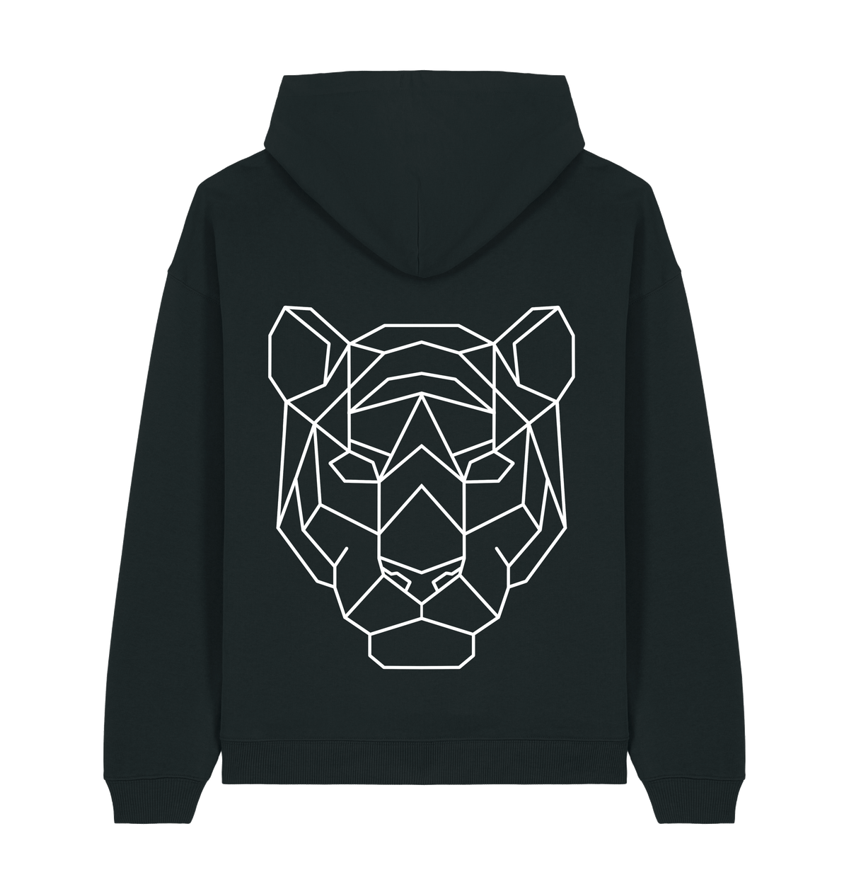 Black Printed Hoody Back