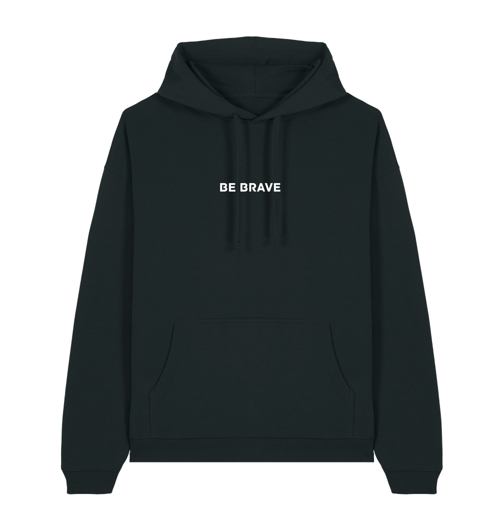 Black Printed Hoody Front