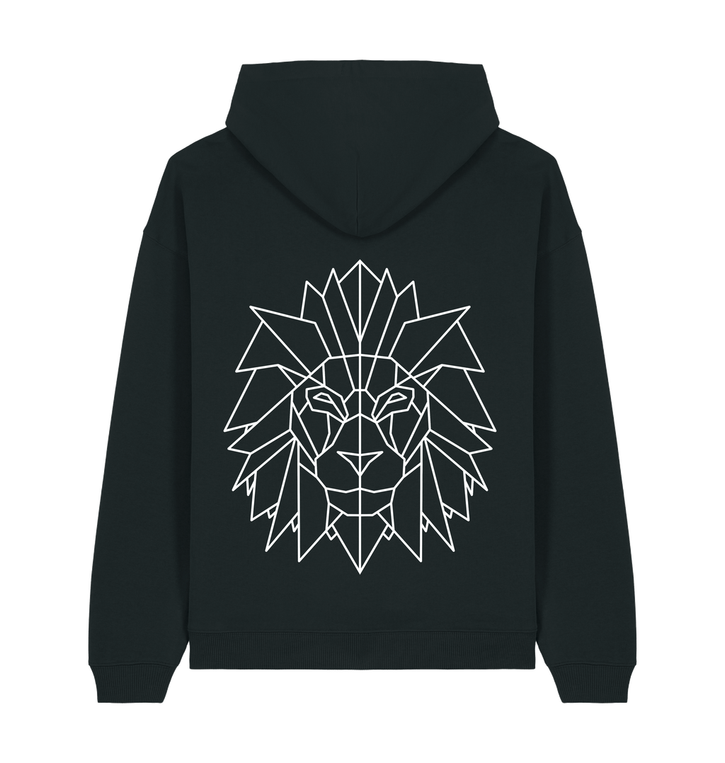 Black Printed Hoody Back