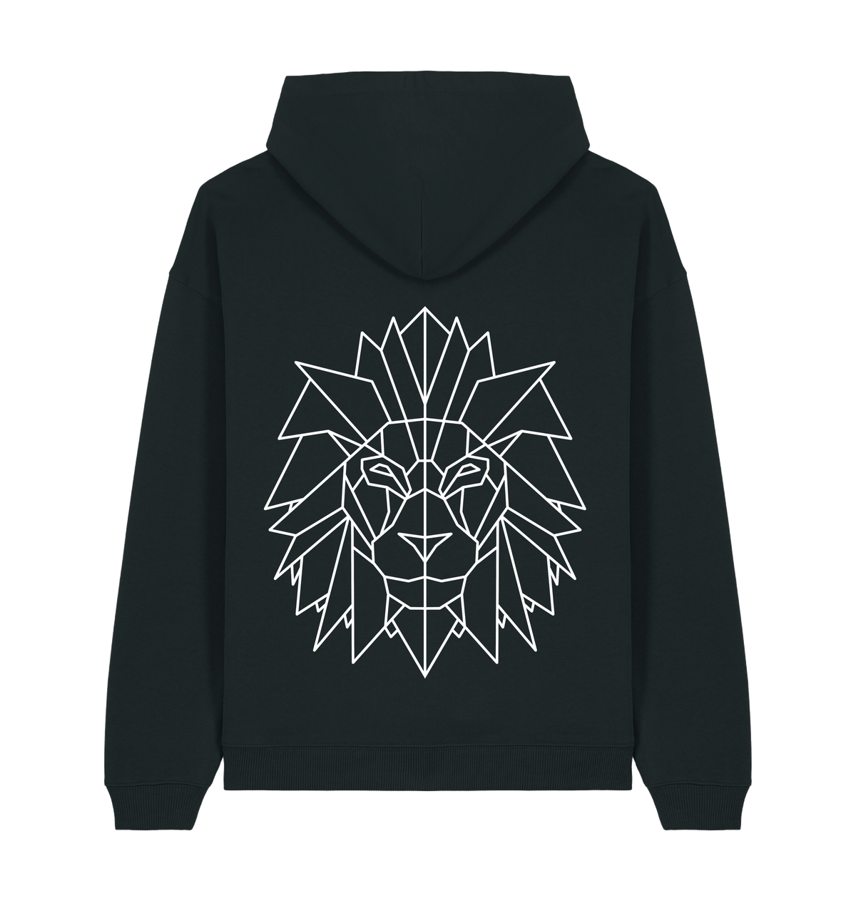Black Printed Hoody Back